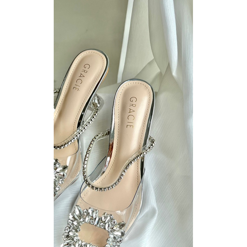 IWEARGRACIE - KRYSTAL HEELS / HEELS WANITA / HEELS PESTA / HEELS WEDDING