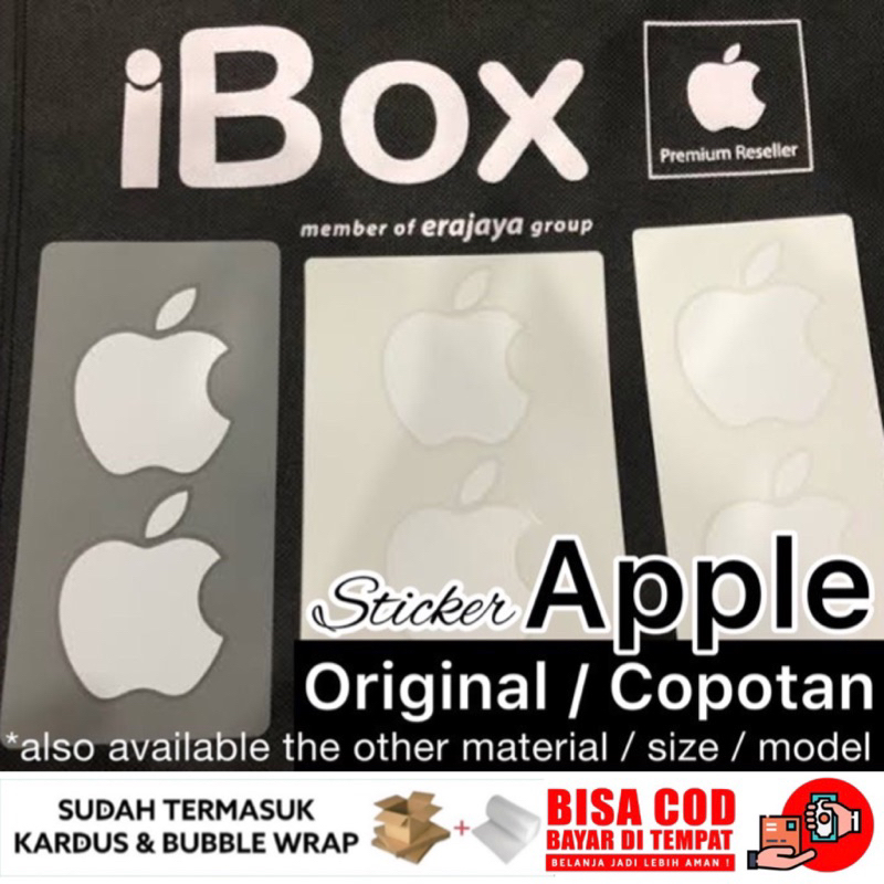 STICKER APPLE ORIGINAL 100% COPOTAN | WATERPROOF CUTTING STIKER VINYL LOGO DECAL REFLECTIVE DALAM LU