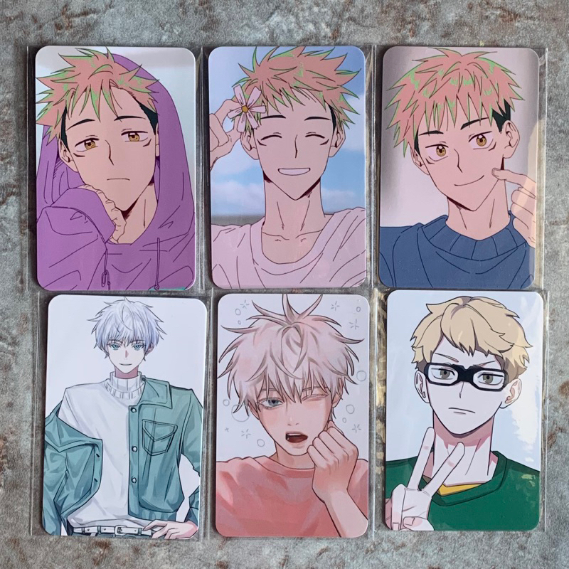 FANMERCH Photocard Gojo Yuuji JJK Tsukishima Haikyuu by sodabee_00 sense_juju popi25900 nackisnack
