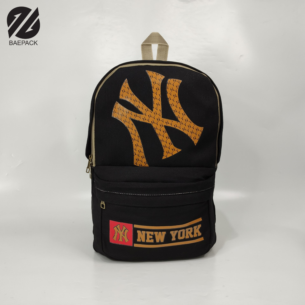 Tas Ransel Pria Dewasa Premium New York Khaki Original Baepack / Tas Backpack Cowok / Tas Punggung / Tas Sekolah / Tas Kanvasa