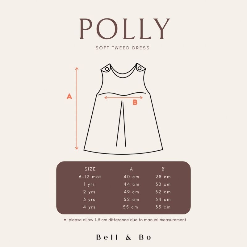 BELL&amp;BO - POLLY DRESS BELL N BO - DRESS ANAK - BAJU ANAK