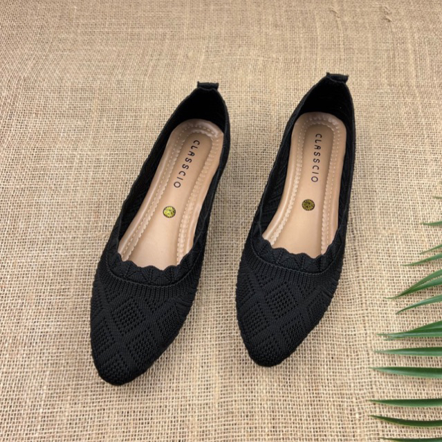 MARASYAFFA - SEPATU FLAT RAJUT WANITA CS 06