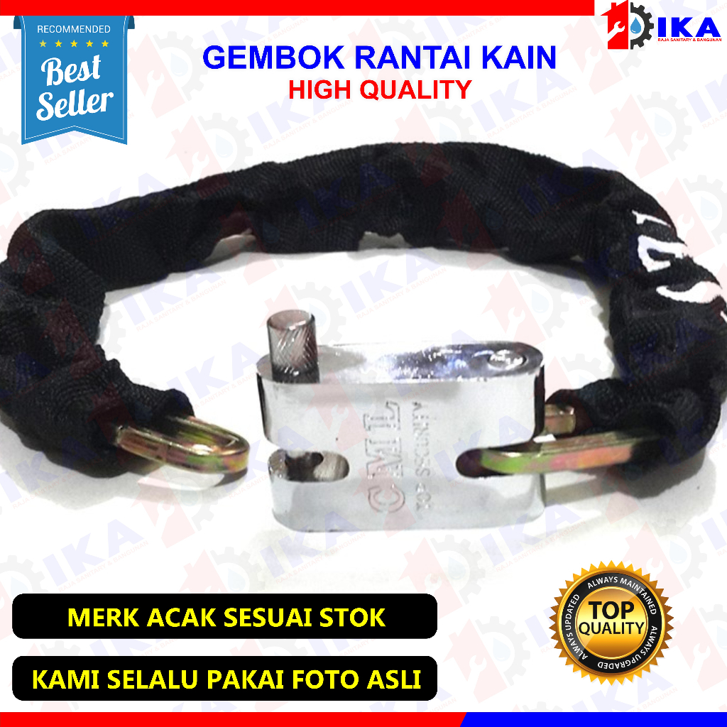 Gembok Rantai Lapis Kain Serbaguna / Motor / Pagar / Pintu Murah Awet