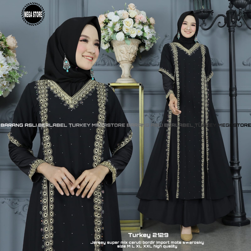 Gamis Turkey Abaya Muslimah Dress Busana Muslimah Original Mega Store