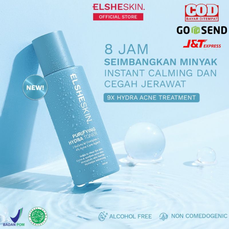 (GOSEND/COD) ELSHESKIN PURIFYING HYDRA TONER 100ML - HYDRATING TONER UNTUK KULIT BERMINYAK DAN BERJERAWAT