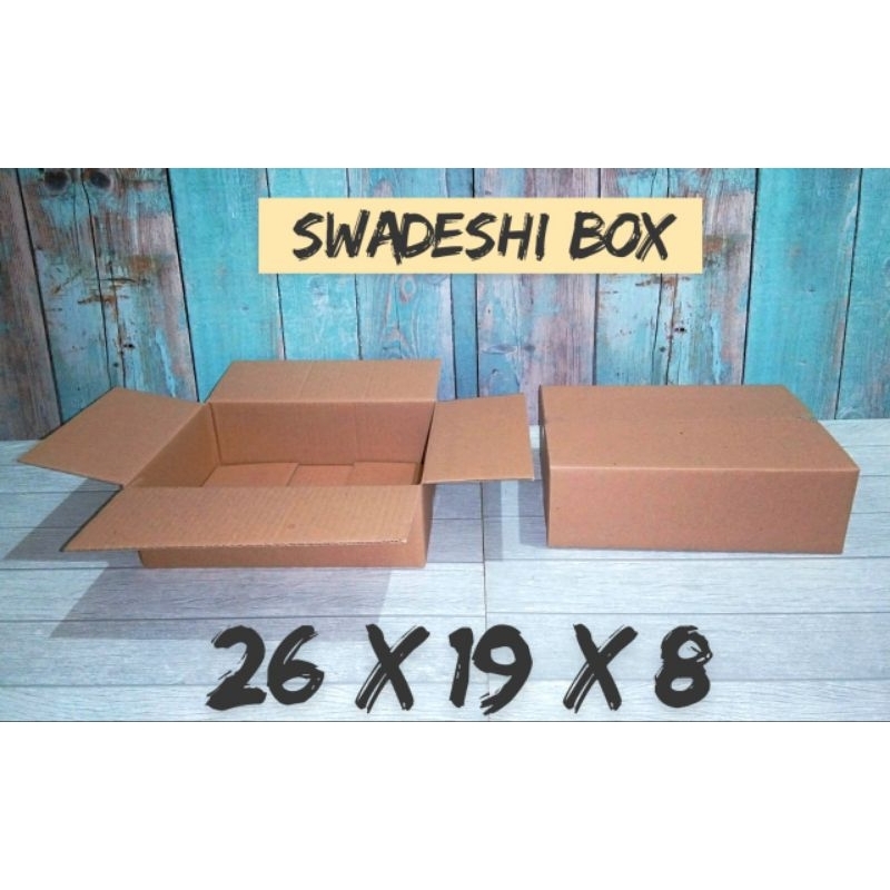 

kardus/karton/box uk. 26x19x8 cm untuk packing singlewall polos