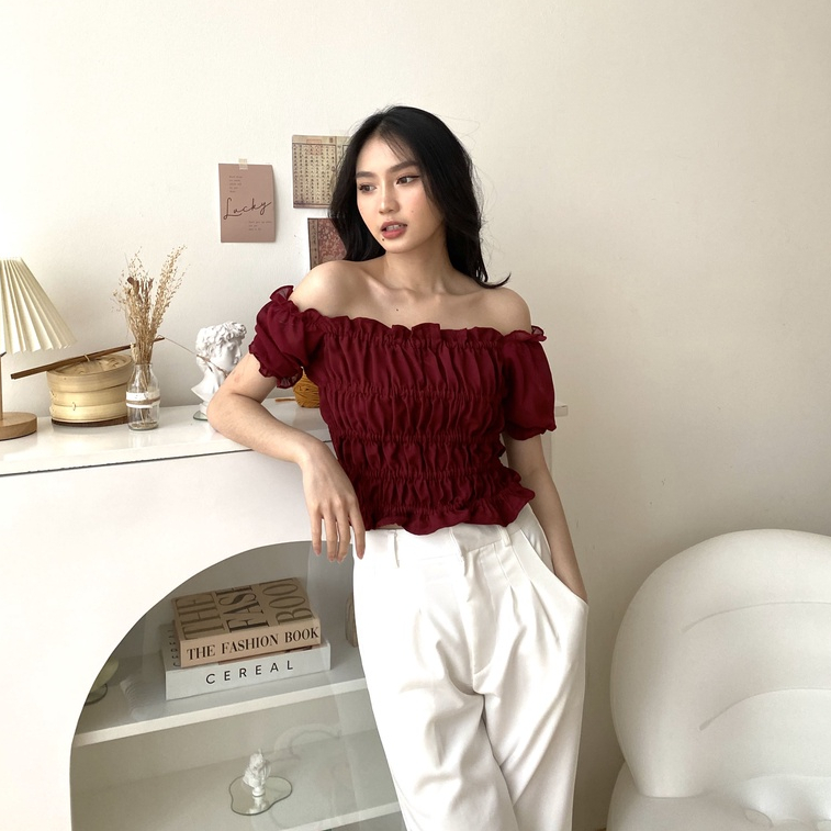 Rendall Ruffle Top - Casual Blouse - Atasan Korean Wanita