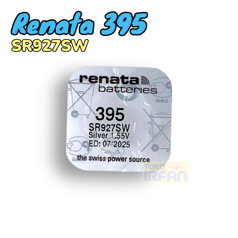 Baterai Renata 395 SR927SW Original Batrai Jam Tangan SR927 399