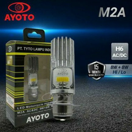 [AYOTO] LAMPU DEPAN (HEADLAMP) H6 LED M2A AC DC MOTOR MATIC / BEBEK / LAKI