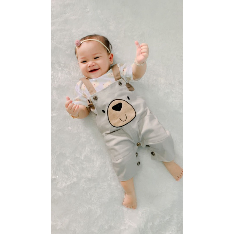 ORI BABYBEB PREMIUM CHINOS Overall Baju Setelan Kaos Celana Pergi Jalan Lucu Fashion Anak Bayi Cowok Laki Terlaris