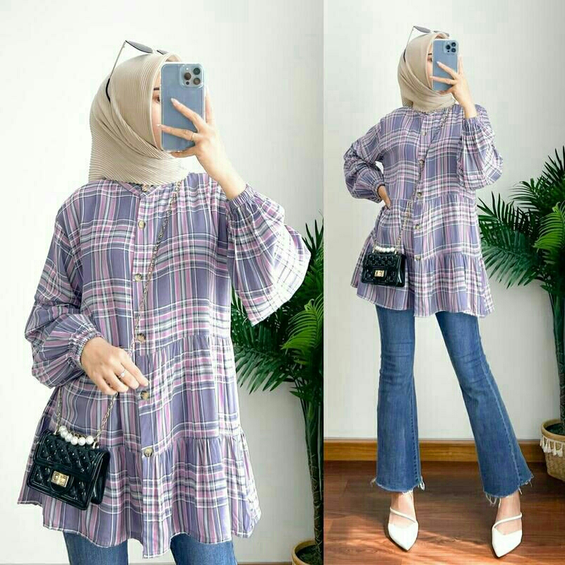 GRIDA BLOUSE KOTAK RUFFLE