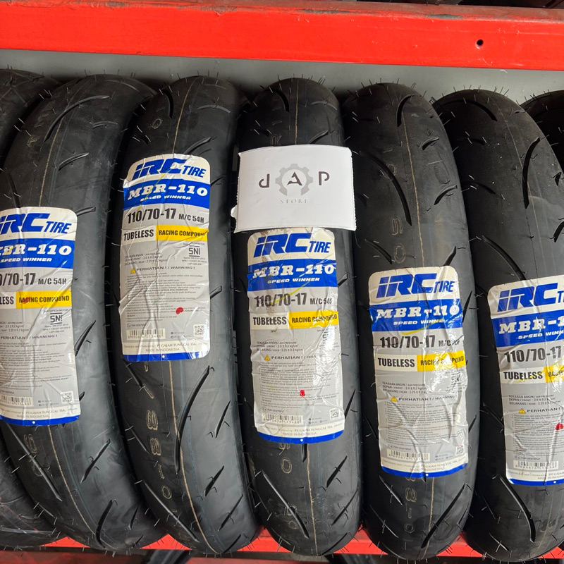 ID BAN MOTOR RING 17 // IRC MBR-110 110/70-17 (RACE COMPOUND) TUBELESS // BAN MOTOR R15, CBR150,