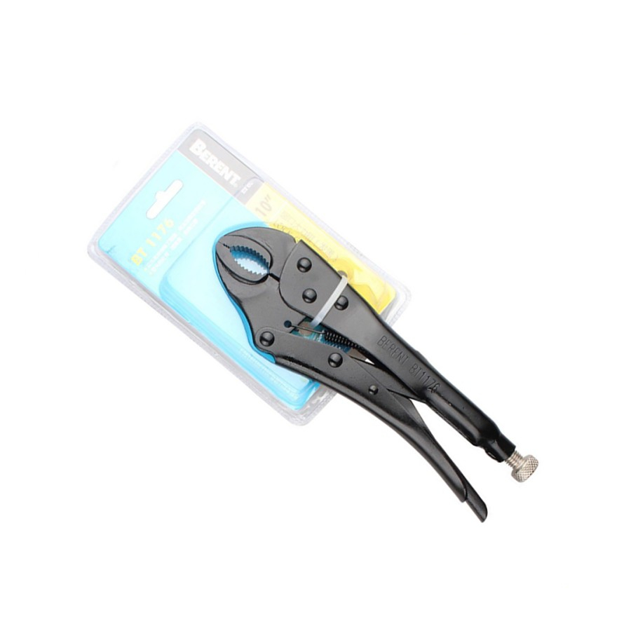 (Khusus BATAM) Berent BT1176 Locking Plier With Curved Jaw 10 Inch | Tang Buaya