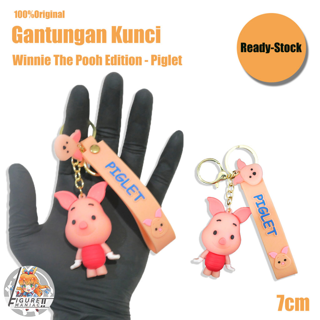 Figure Maniac - Gantungan Kunci Winnie The Pooh 3D Edition 7 cm Premium Import Tiger Pigglet Gantungan Kunci Lucu Gantungan Kunci Cute