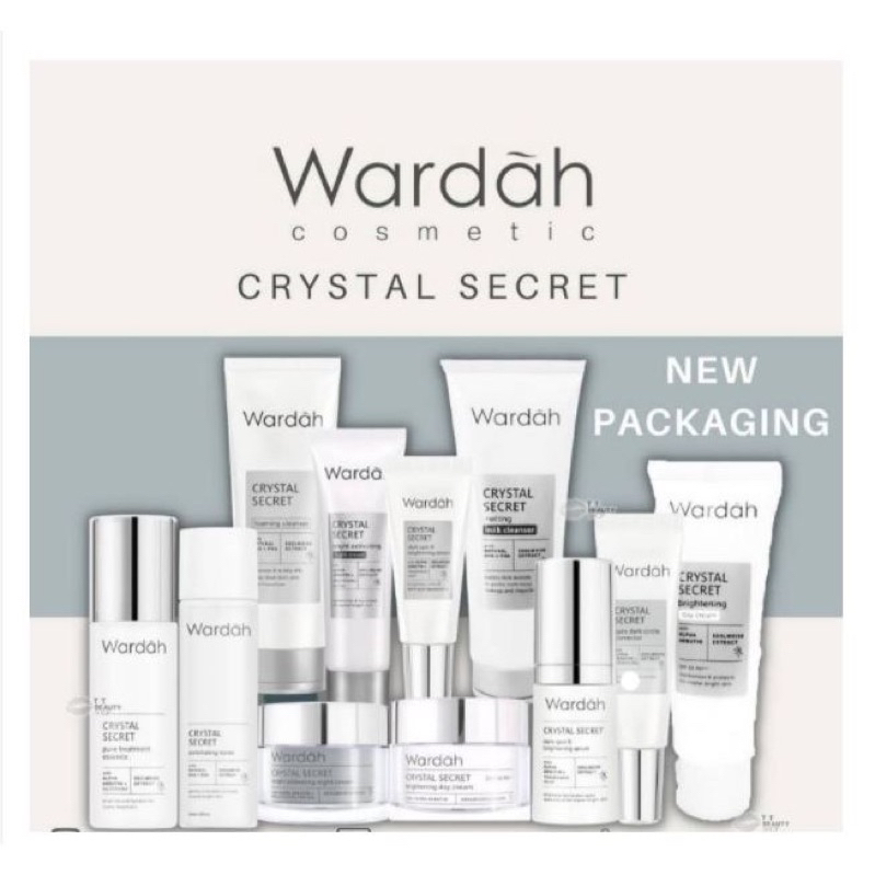 WARDAH Crystal Secret Series Indonesia / Facial Wash Face Scrub Micellar Water Essence Toner Mist Se