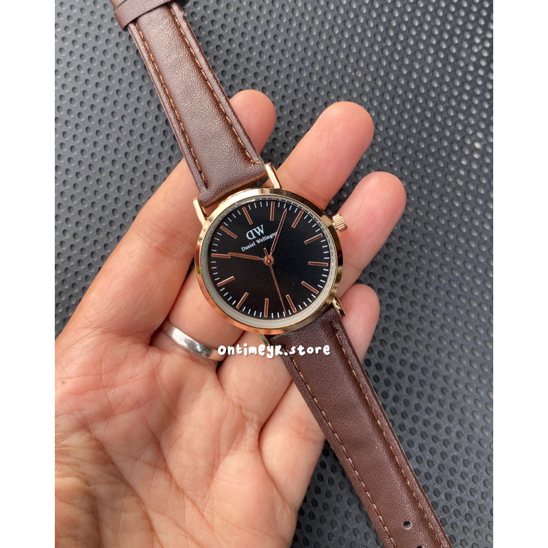 Jam Tangan Kulit Couple / Satuan Pria 40mm Wanita 30mm (Bisa COD)