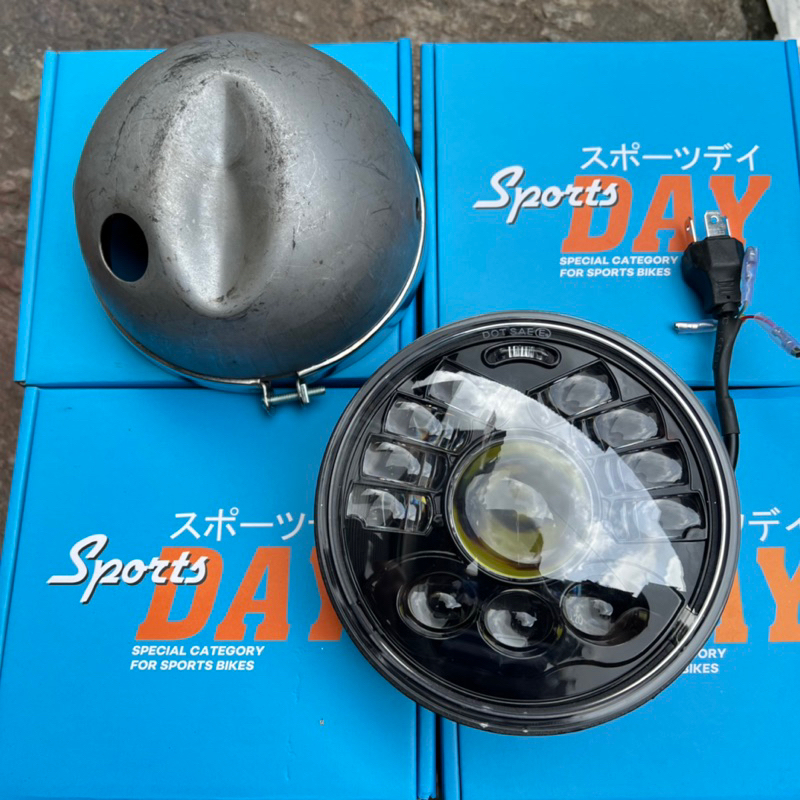 lampu daymaker bilet set batok l2g mentah liat Crom biled daymaker 5,75inc