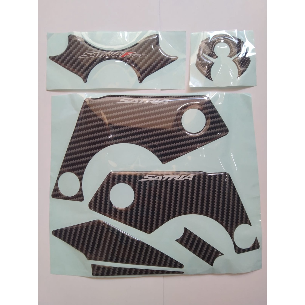 paket emblem timbul satria fu 2013-2015 satria fu sticker timbul segitiga stang kunci foot step
