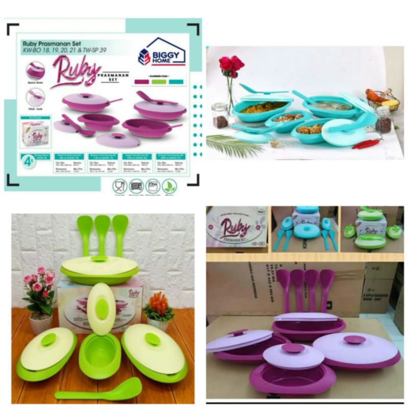 ruby prasmanan set wadah sayur  warna Random