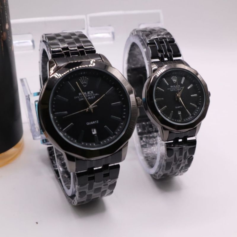 Jam Tangan Couple Tahan air Harga set | Jam Tangan Pasangan model Case Gelombang