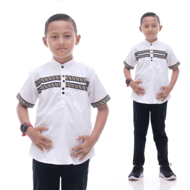 Kurta Pakistan Anak Laki laki Lengan Pendek Permium Usia 2 4  6 8 10 tahun