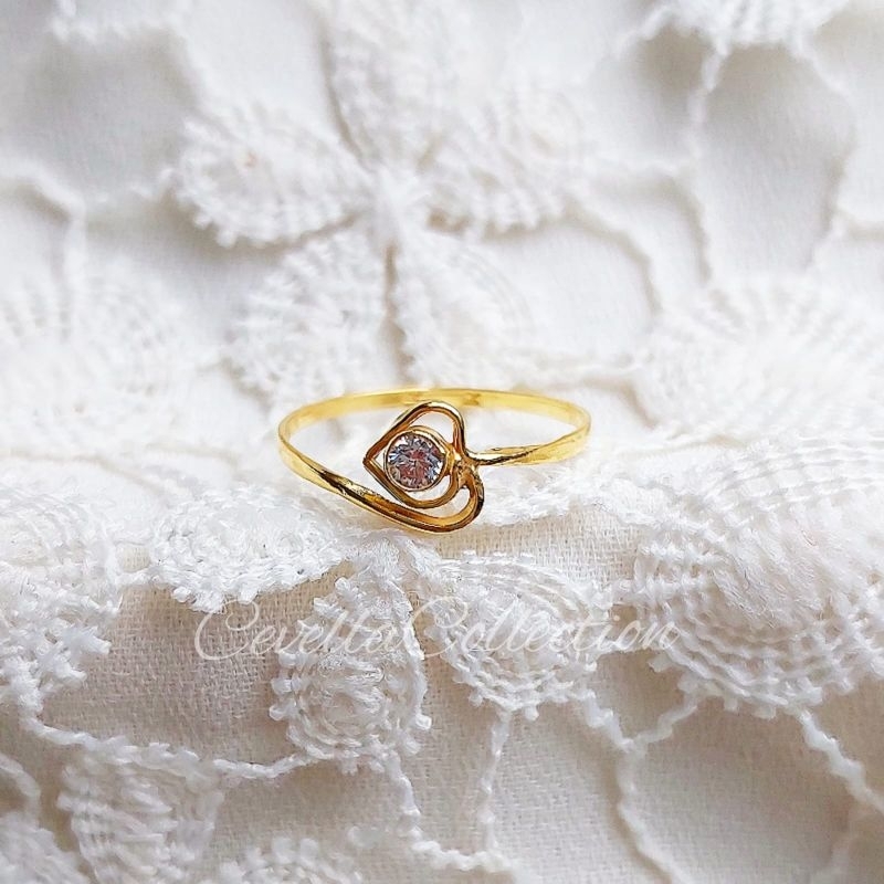 Cincin Hati Cantik Emas Muda 1/2 Gram