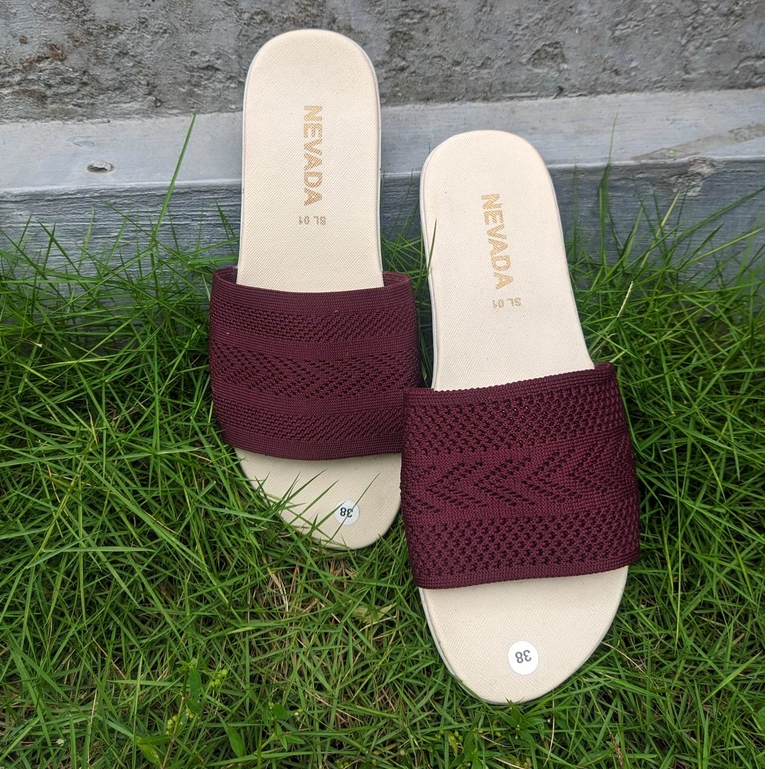 Sandal Selop Rajut Import Termurah - Sandal Wanita Flat Nevada SL-01