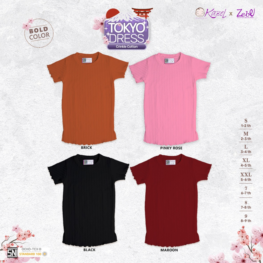 Zebe Tokyo Dress 6-9 Tahun Dress Anak Perempuan