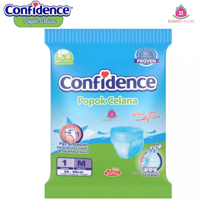 CONFIDENCE ADULT PANTS POPOK CELANA DEWASA M / L / XL CONFIDENCE PAMPERS LANSIA SACHET RENTENG 1pc  Confidence Popok Dewasa Classic Day M