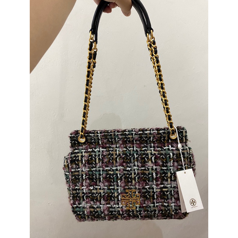 tory burch britten tweed flap authentic NBU tb britten