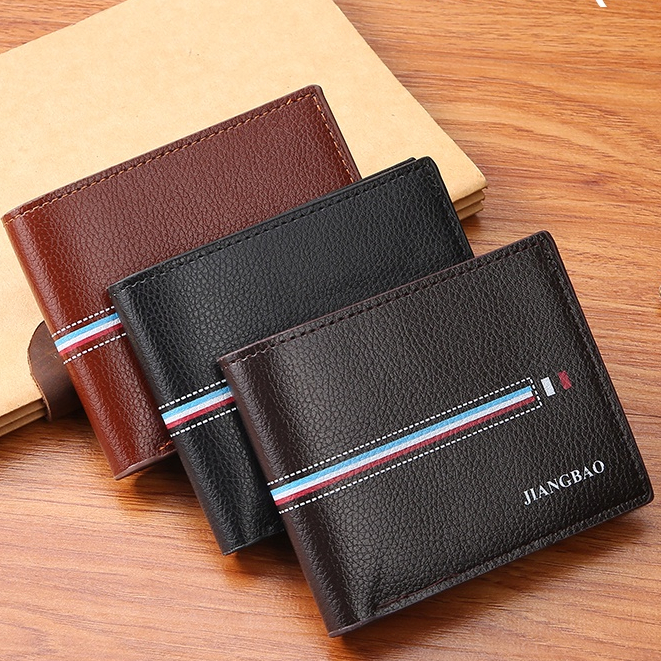 Dompet Lipat Pria Kasual Kulit Pu Men Wallet Multifungsi Import Kekinian Cowok Azgalery D97