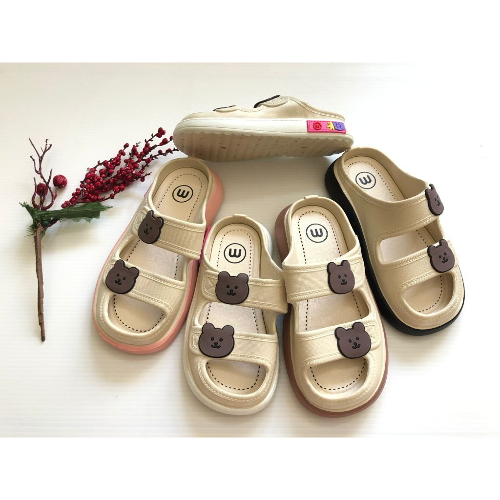 Sandal Selop Anak Perempuan Import Jelly Ban2 Bear Usia 2 3 4 5 6 7 8 Tahun