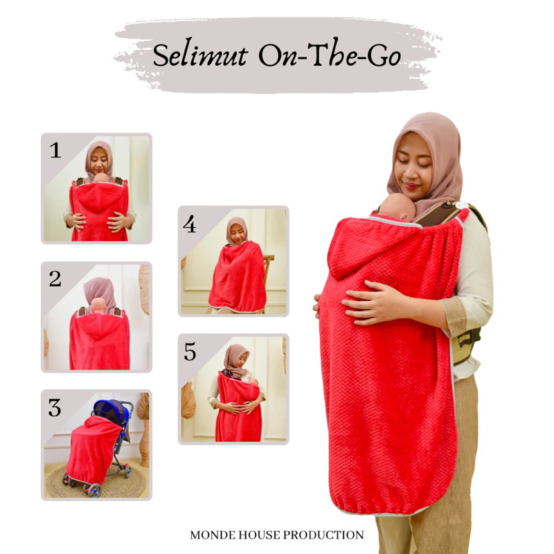 Selimut On The Go “Minky Series” On The Go Blanket Selimut Topi Bayi