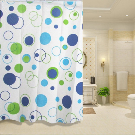 Tirai Kamar Mandi PEVA Anti Air Sudah Dilengkapi Ring Pengait / Tirai Penutup Kamar Mandi Serbaguna / Gorden Shower Curtain Motif