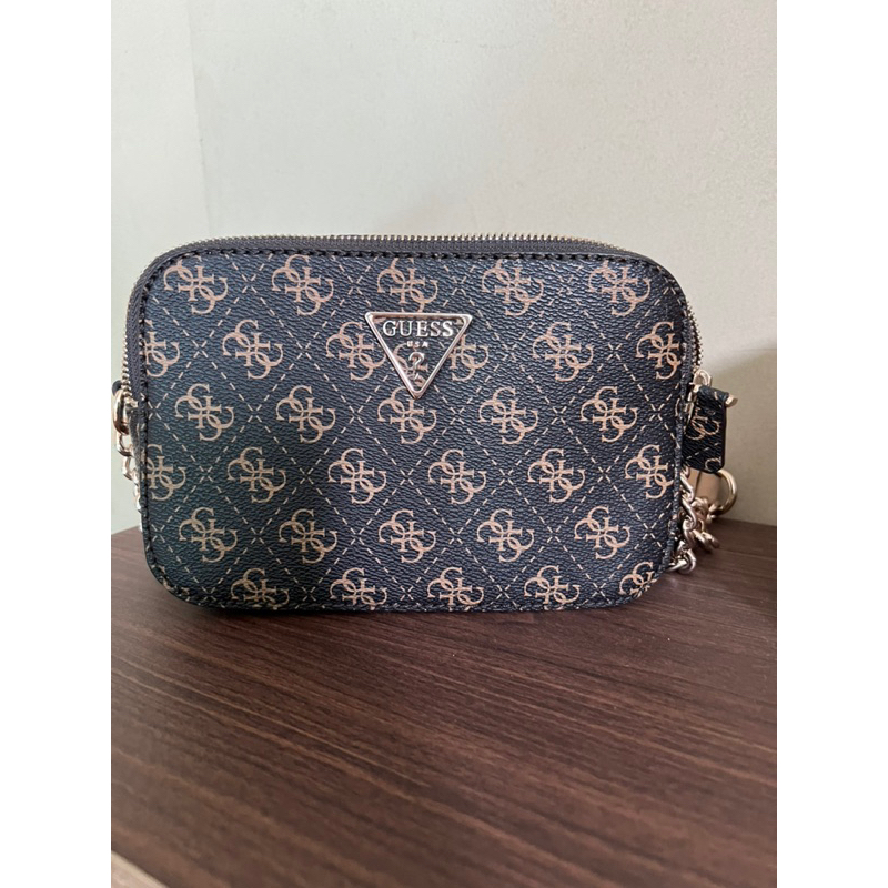 tas guess camera bag cam original rantai chain preloved second