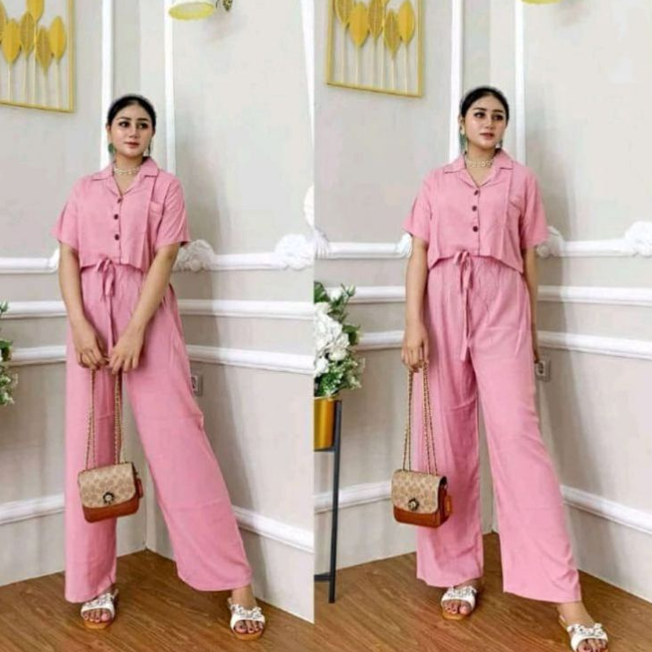 [TERLARIS]Oneset Kulot Crop Sinta / Set Rayon Crop  / New One Set / Set Crop Kulot Wanita