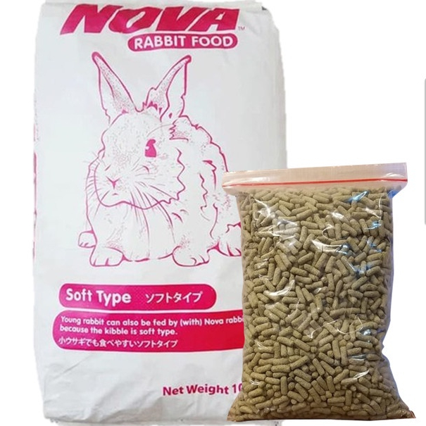 Makanan Kelinci Nova Rabbit Food Repack 1 Kg - PELET - PAKAN KELINCI