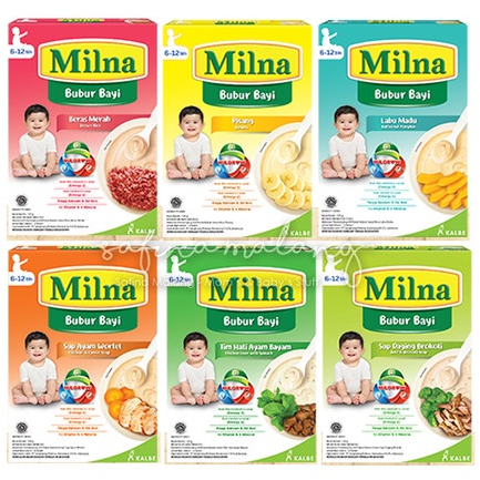 MILNA Bubur Bayi Reguler  6+ 8+ 120gr