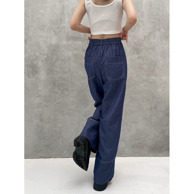 SIVALI Skye Pants - Highwaist Cullote Pants Celana Kulot Wide Leg Jeans