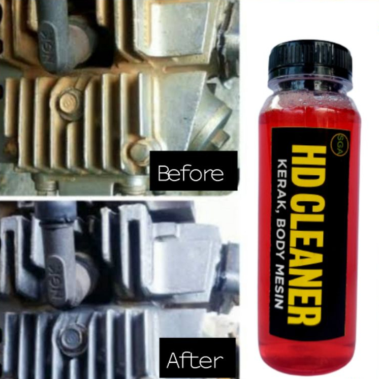 HD CLEANER, Degreaser Obat Pembersih Mesin Mobil Motor Kerak Mesin 250ml