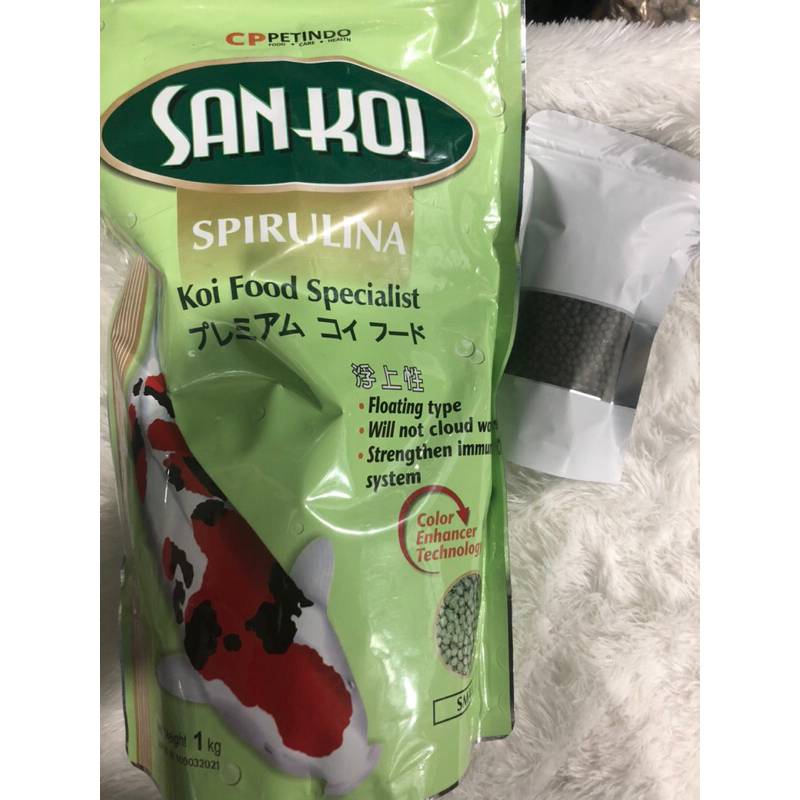 SANKOI SPIRULINA Repack Small Medium 100GR Pakan Pelet Koi koki S M