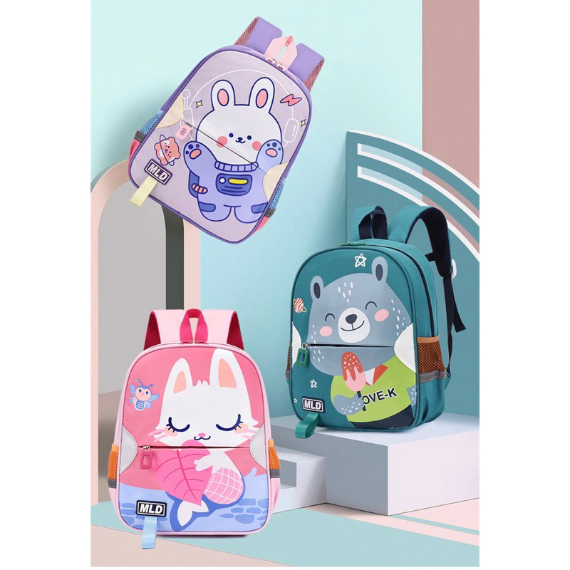 TAS RANSEL ANAK SEKOLAH KARAKTER LUCU - BERUANG RABBIT UNICORN TIGER