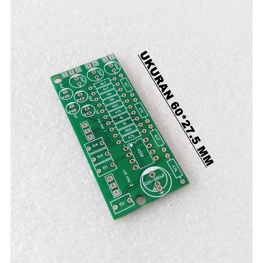 PCB Pre Amp Mic 4558 2 Mic