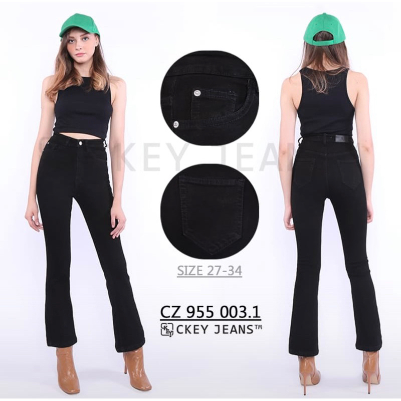 CKEY JEANS Black Cutbray Basic Jeans