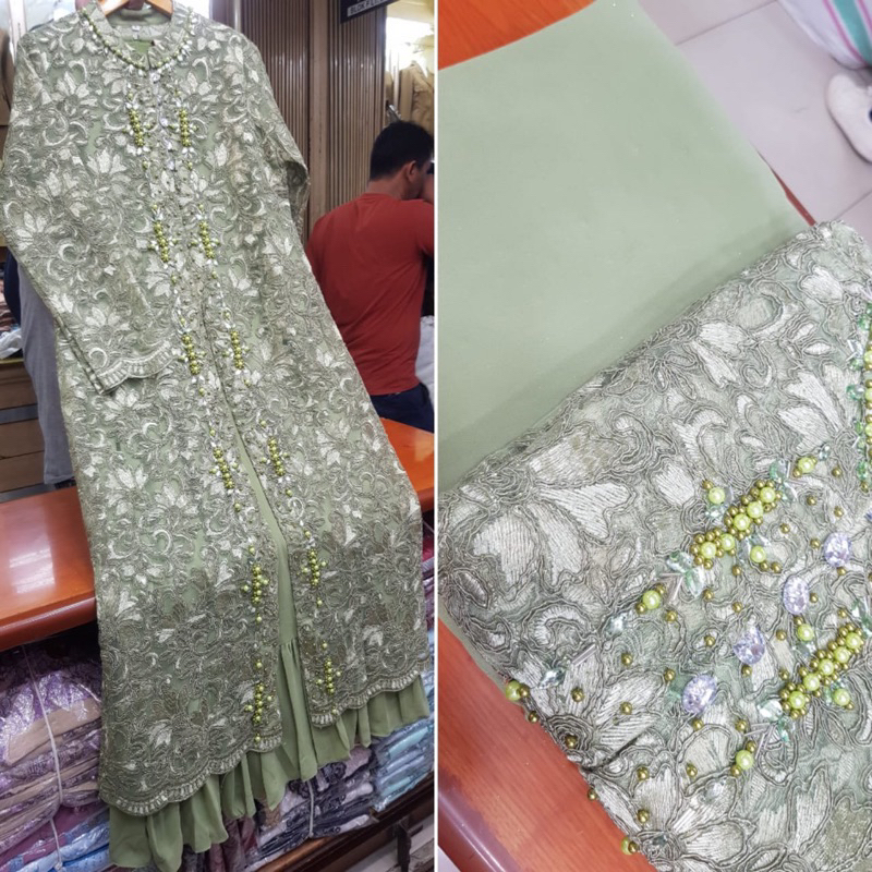 ( Realpict ) DRH Dress - Gamis Mewah - Dress Kondangan - Baju Seragam Pesta Pernikahan - Gamis Pesta