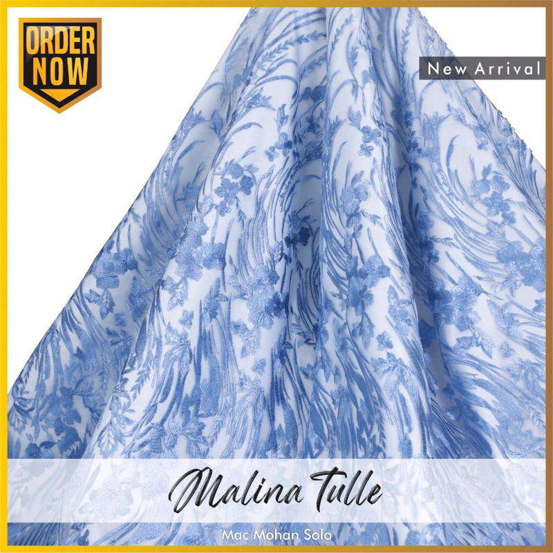 [NEW ARRIVAL] MALINA TULLE BORDIR EMBRODERY PREMIUM TILE IMPORT NEW DESIGN PER 0.5M BY MACMOHAN SERAGAM BRIDESMAID AMOG TAMU KEBAYA TERBARU