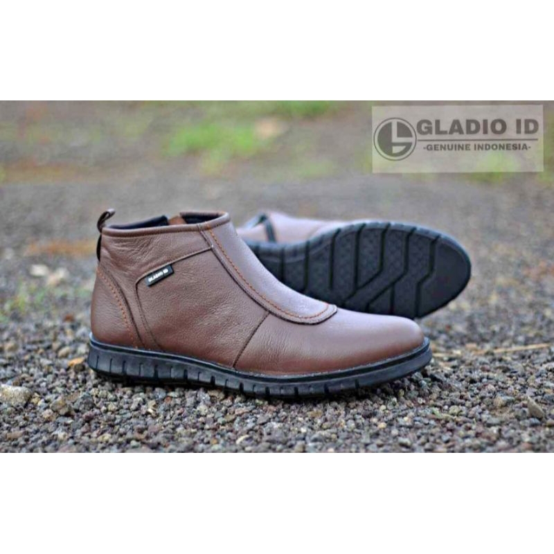 sepatu boots pria sepatu pria boots ziper kulit fhasion
