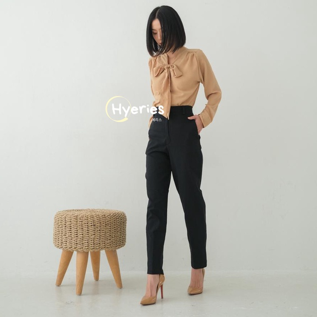 HYERIES Sohee Highwaist Jeans / Celana Panjang Wanita /  Long Pants / Celana Kerja Wanita / Celana jumbo big size/ Celana Kasual Wanita / Celana Hitam /Celana Korea / Basic Jeans / High waist Pants / Celana kantoran / Celana bahan / Soft jeans