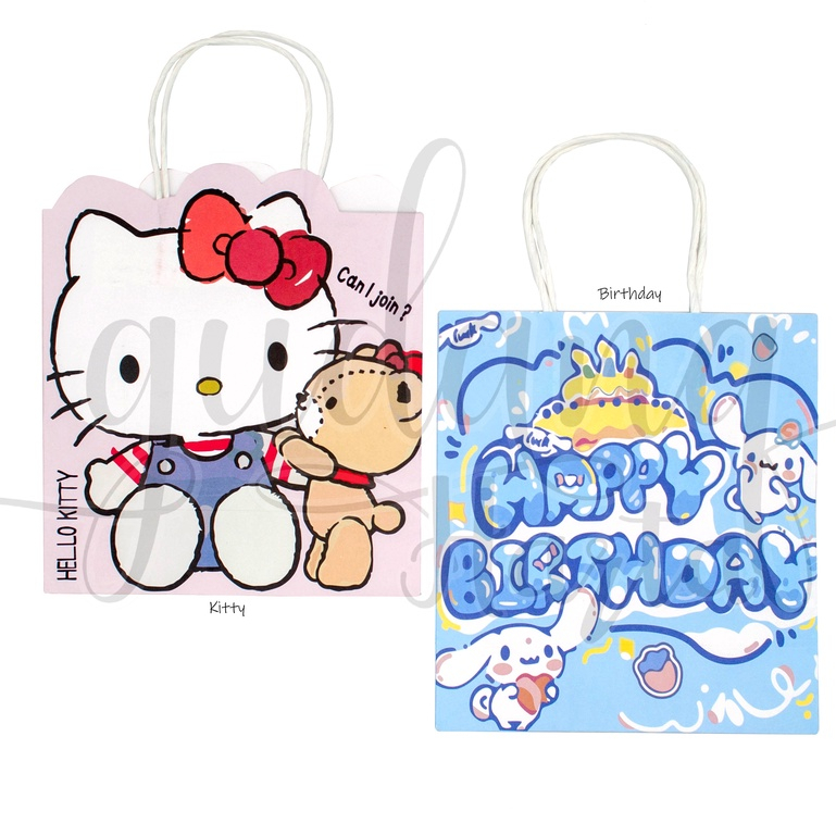 Paper Bag Sanrio Tas Kado Motif Kartun Hello Kitty Lucu Goodie Bag GH 507299