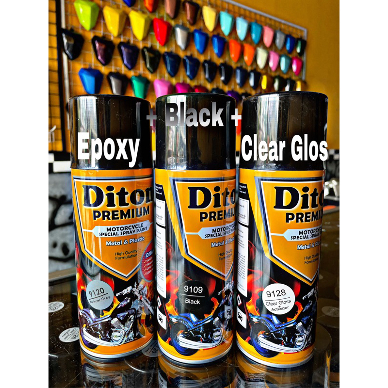 PAKET LENGKAP HITAM MENGKILAP - cat semprot DITON PREMIUM